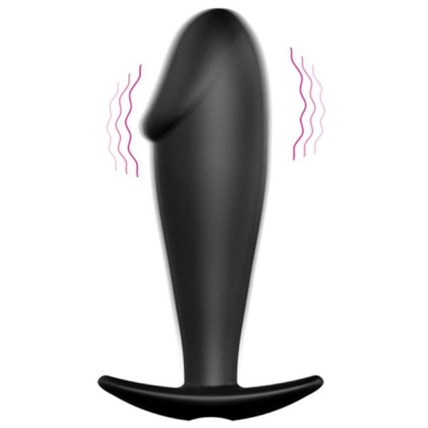 PRETTY LOVE - SILICONE ANAL PLUG PENIS FORM AND 12 VIBRATION MODES BLACK 9